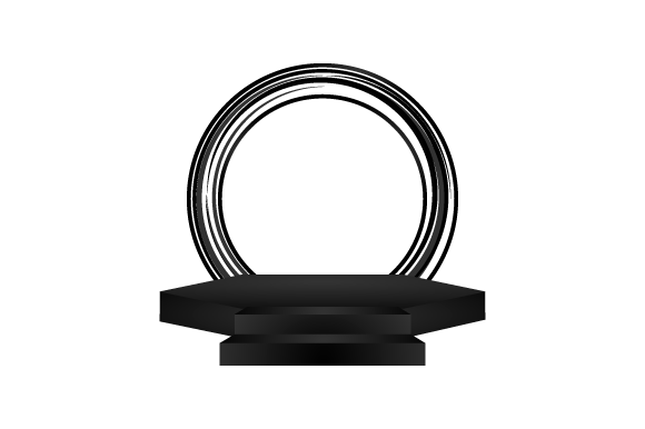 3d Black Podium Stage Abstract Circle