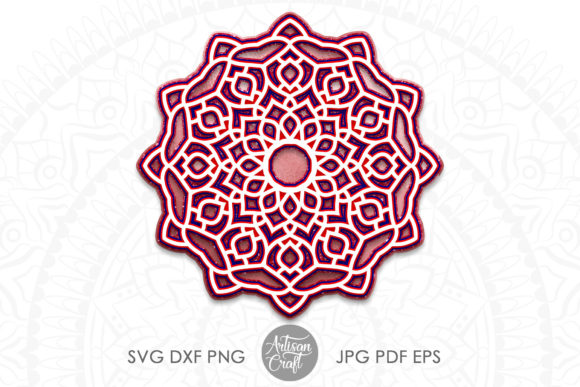 3D Layered Mandala SVG, 3d Papercraft