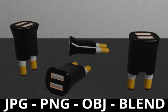 3D Rendering Dual USB Charger