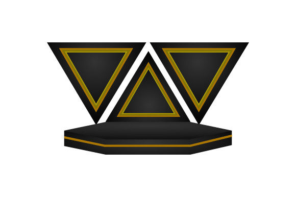3d Rendering Podium Stage Triangle Shape