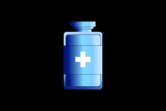 Medical Icon Medical Bottle 3D Gradation