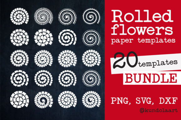 Rolled Flower SVG. Paper Cut: A Practical Review of 3D Floral Templates